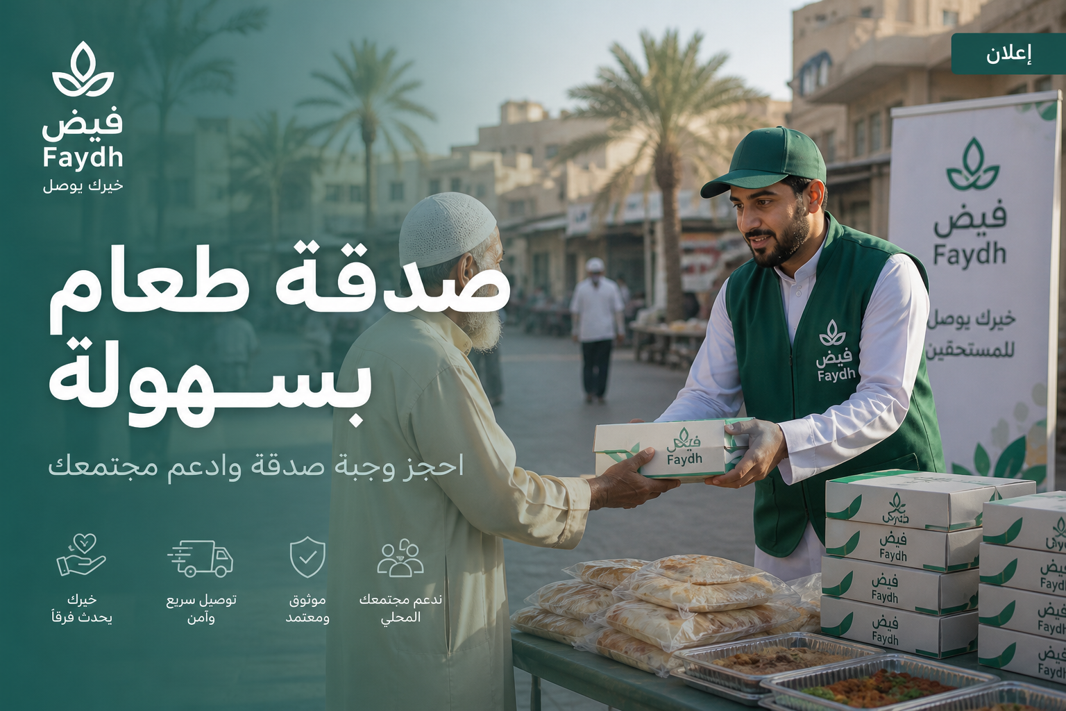 صدقة طعام بسهولة